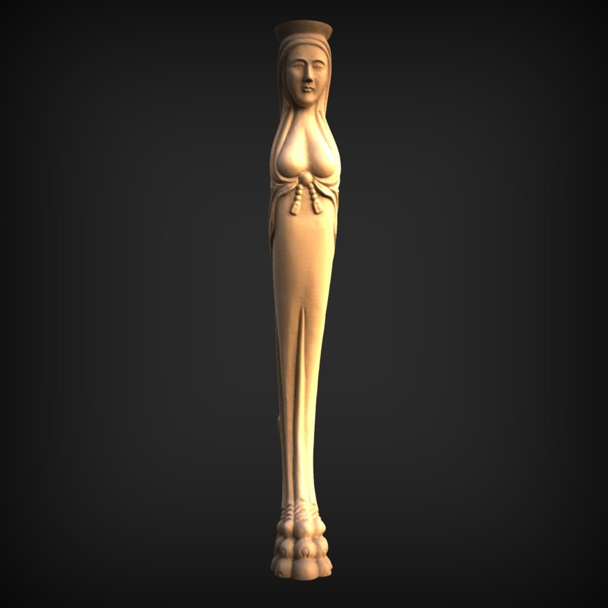 Draped Caryatid Furniture Leg