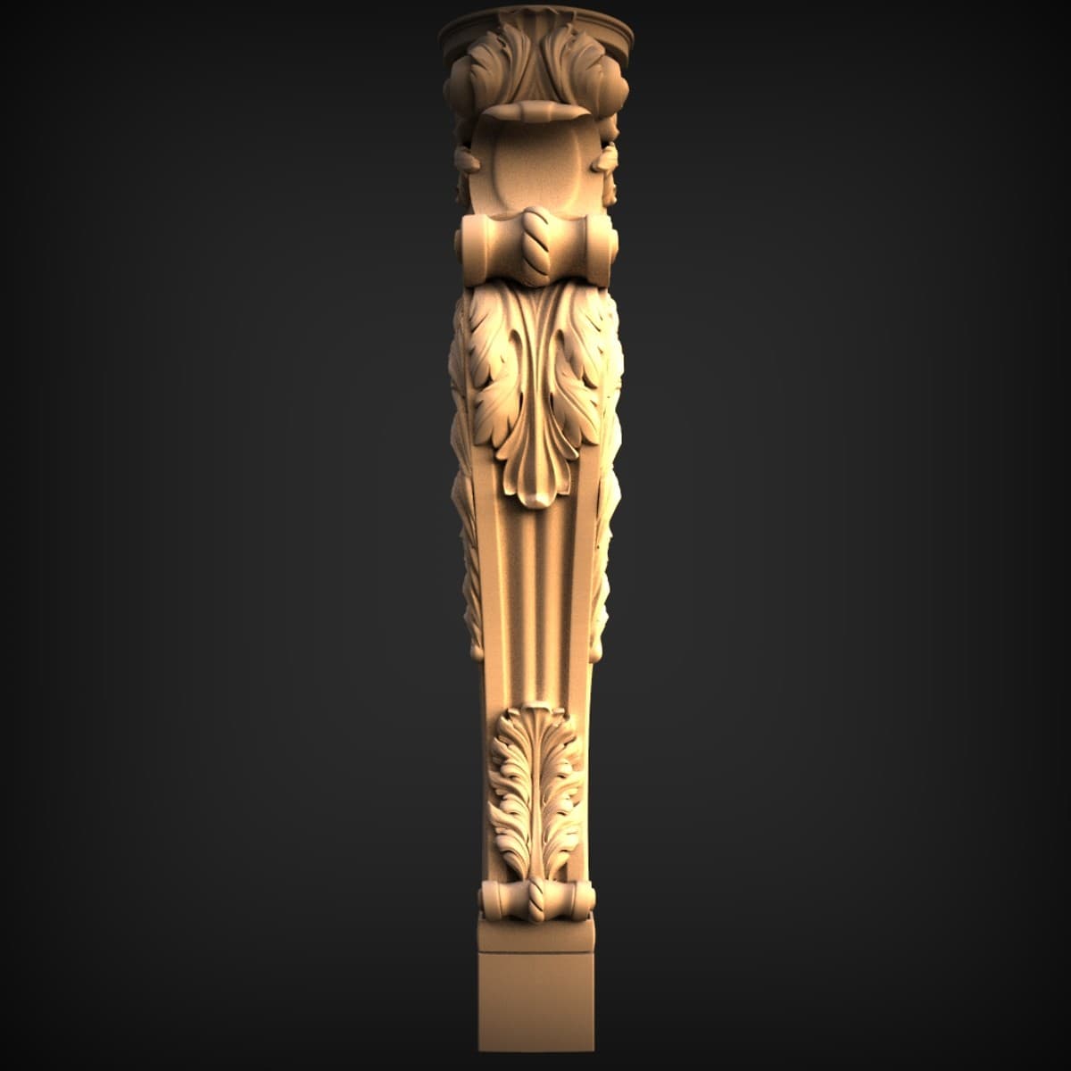 Fluted Acanthus Table Leg