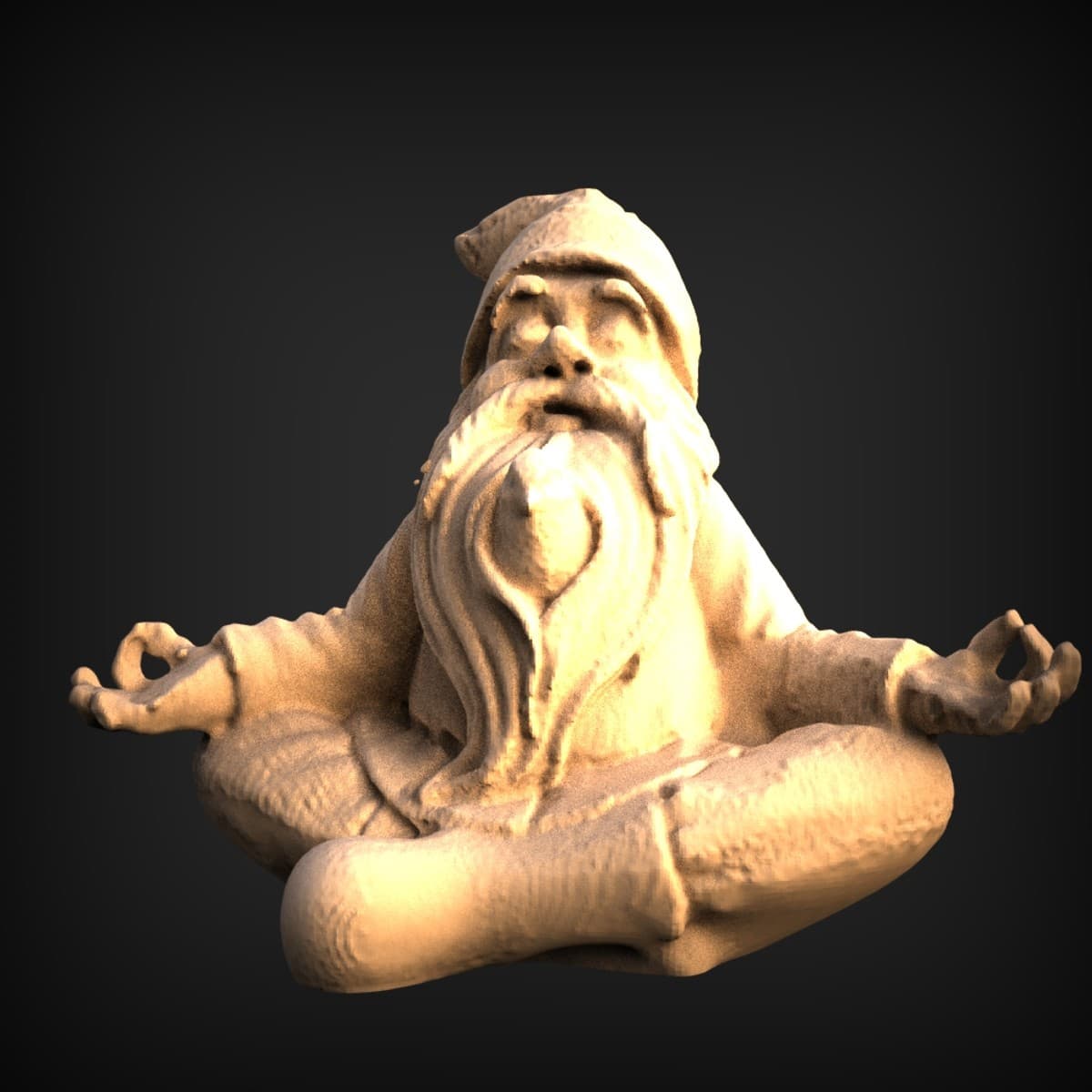 Meditating Zen Gnome Figure
