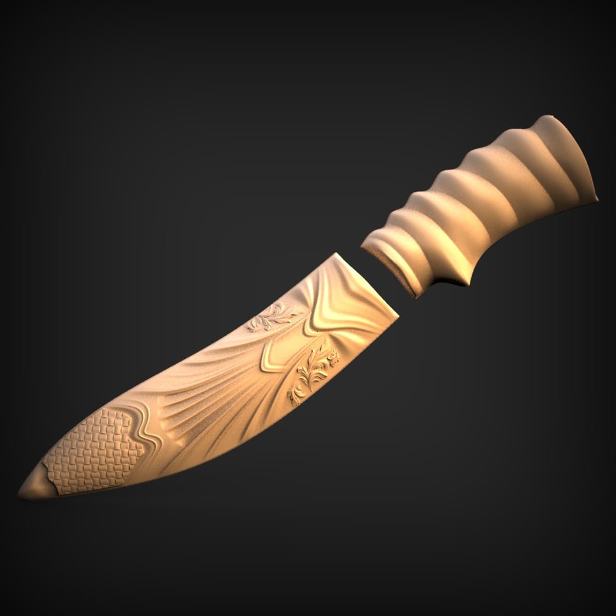 Ornamental Carved Display Knife