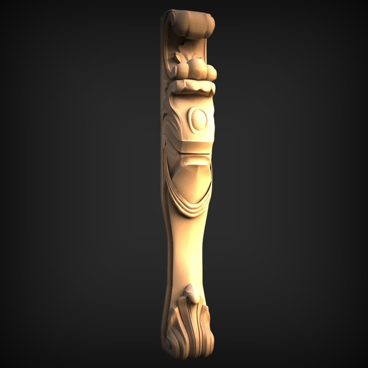 Draped Acanthus Furniture Leg