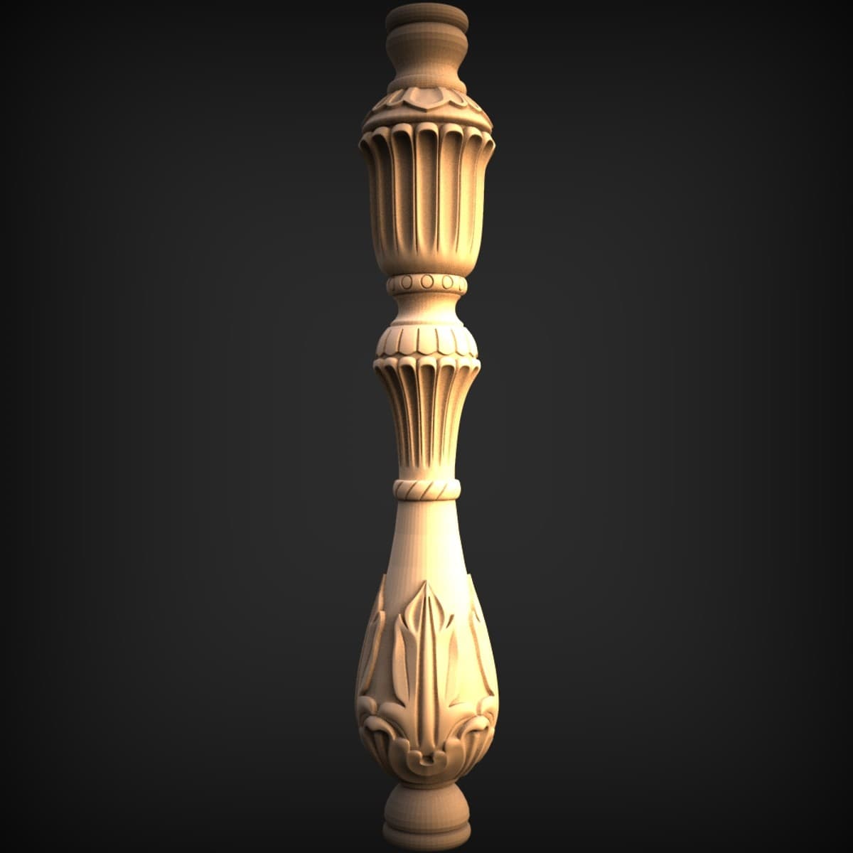 Fluted Urn Baluster Post