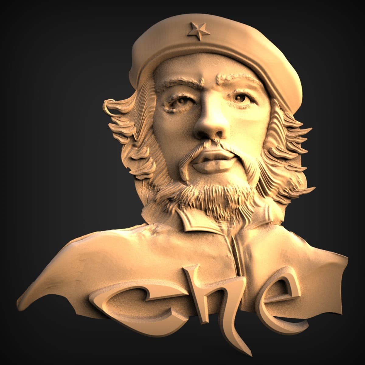 Che Guevara Relief Wall Plaque