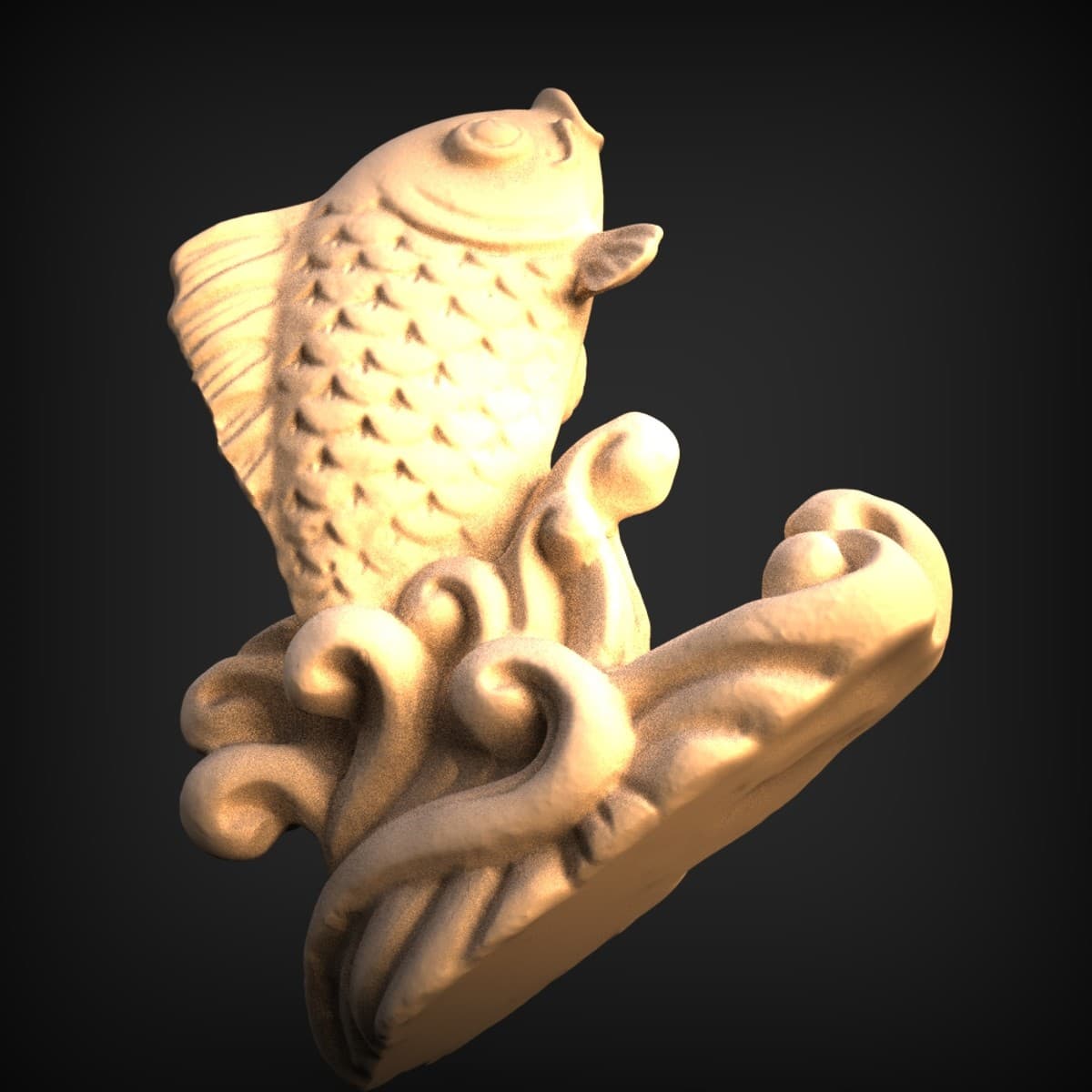 Leaping Koi Wave Onlay