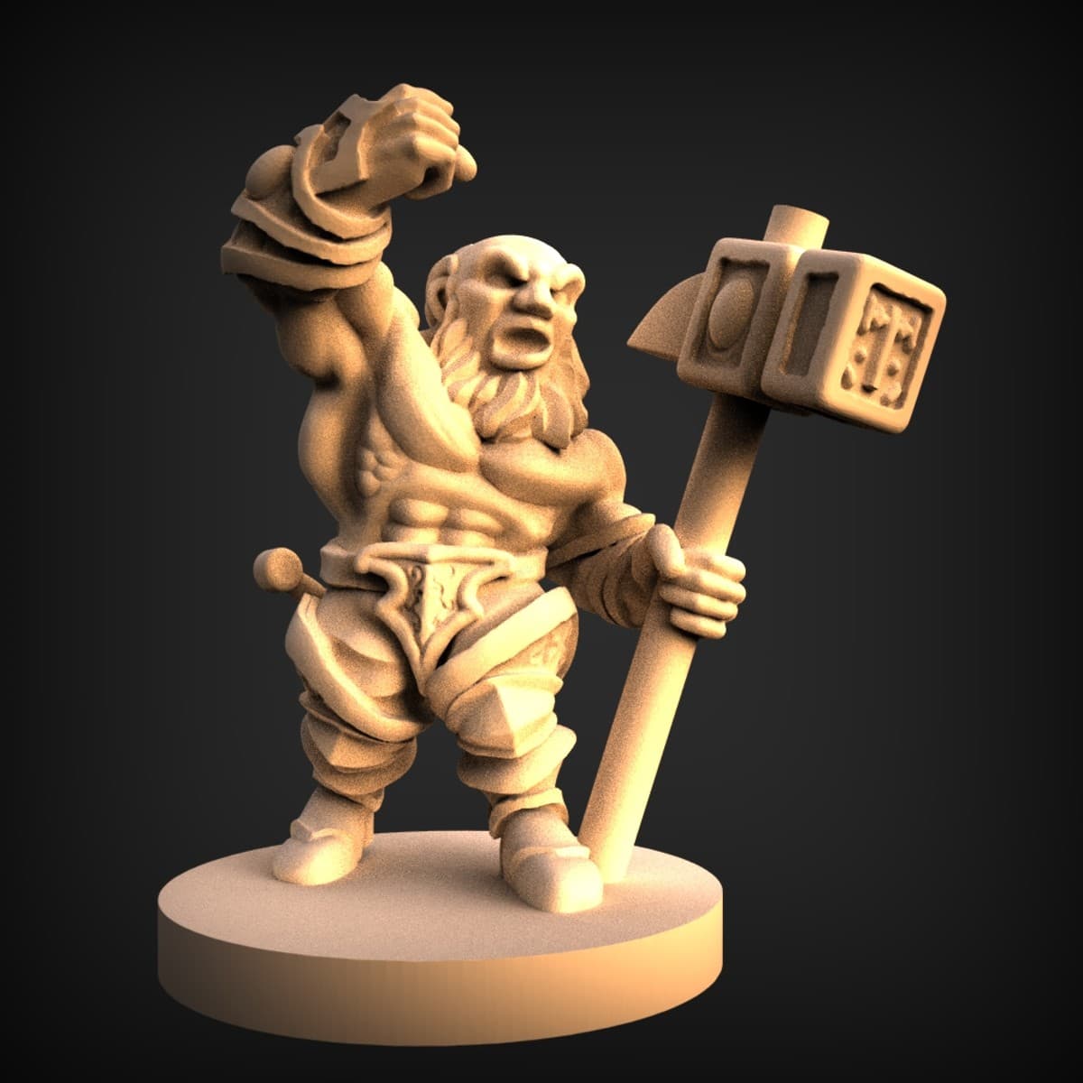 Bearded Dwarf Warhammer Fighter