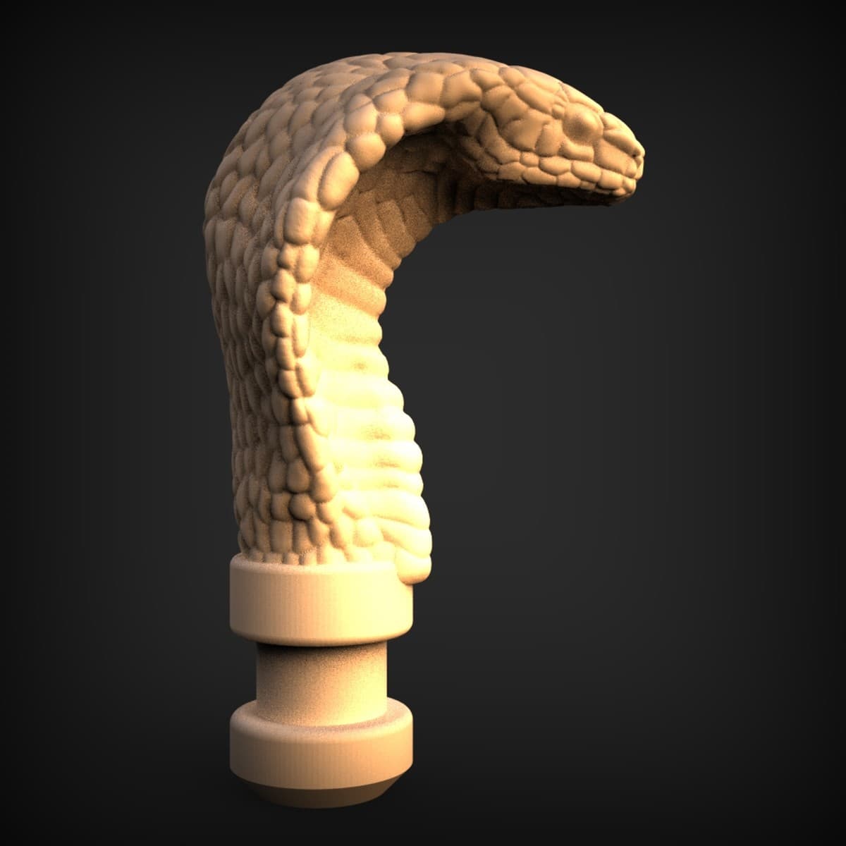 Serpent Head Cane Handle