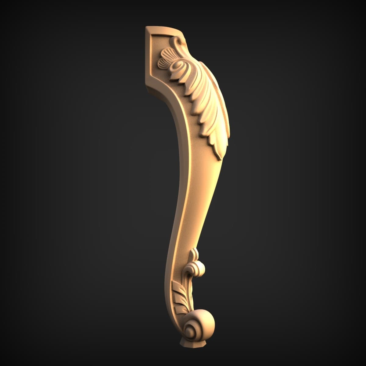 Acanthus-Dressed Cabriole Furniture Leg