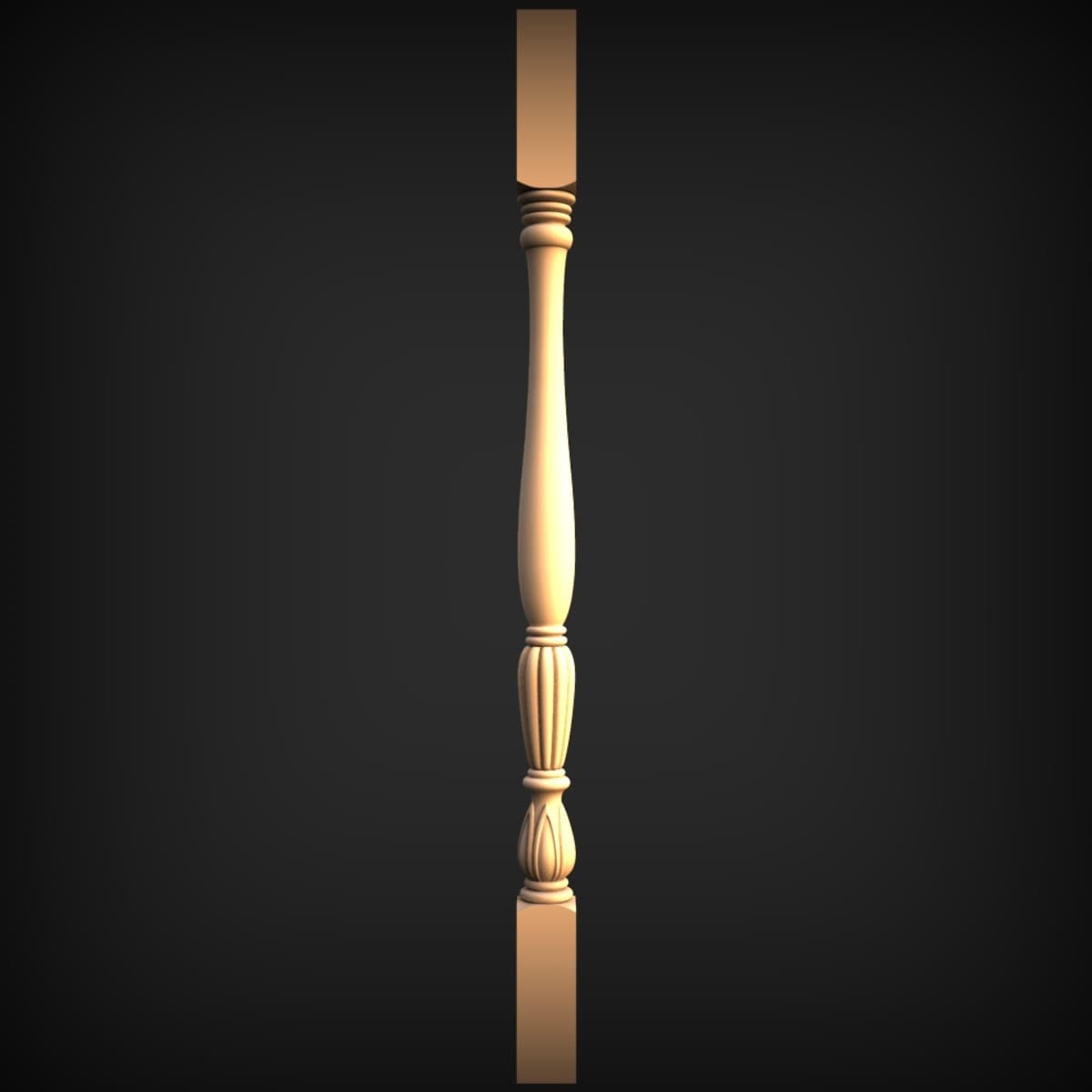 Fluted Turned Table Leg