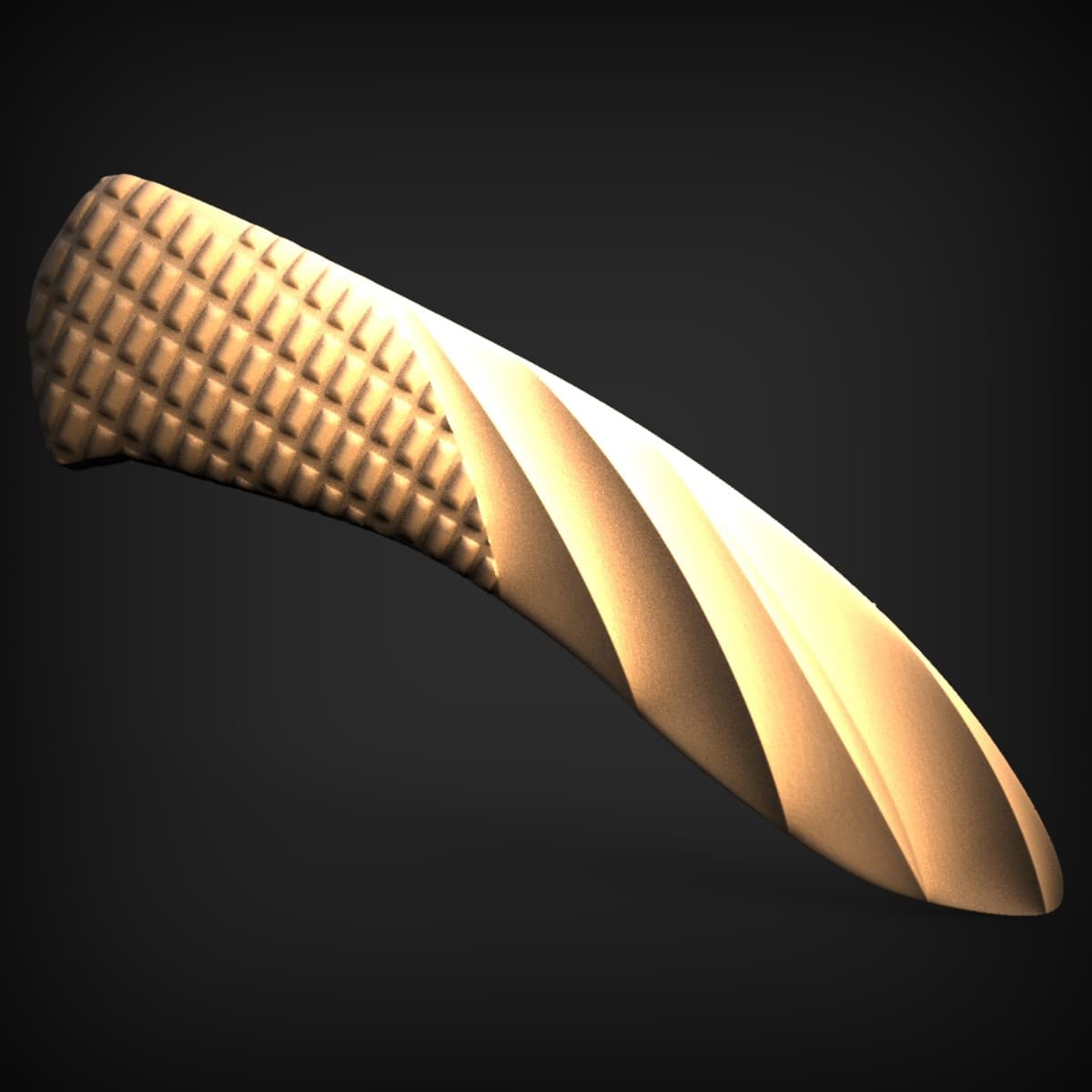 Diamond-Quilted Twisted Grip Pull