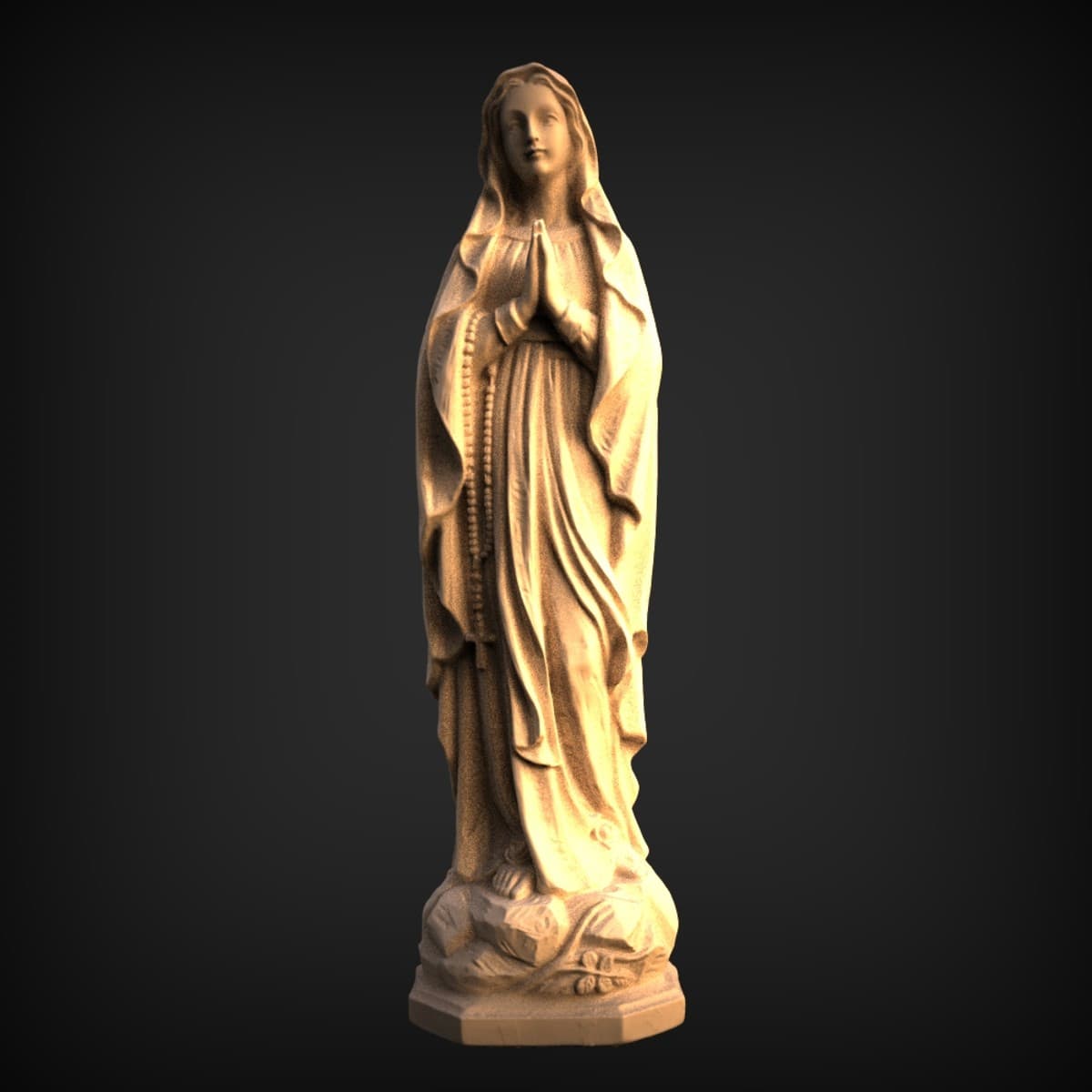 Praying Our Lady of Lourdes Statue