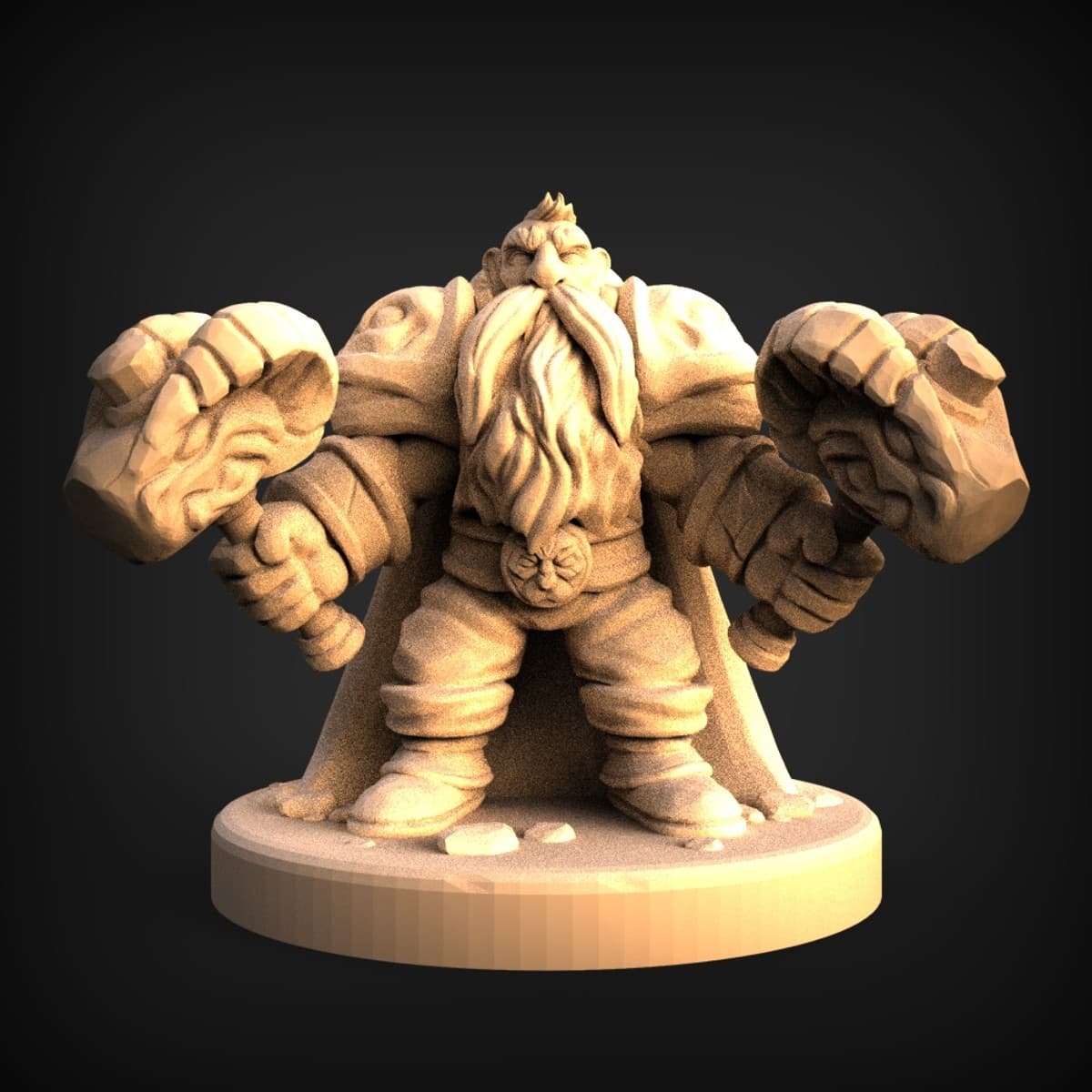 Twin-Maul Dwarf Berserker Miniature