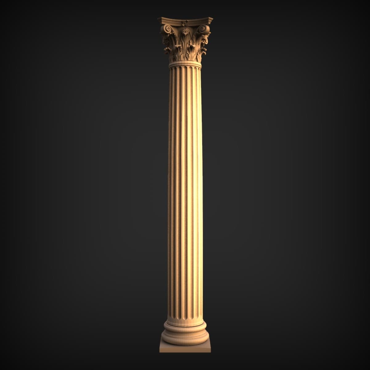 Fluted Corinthian Column Model