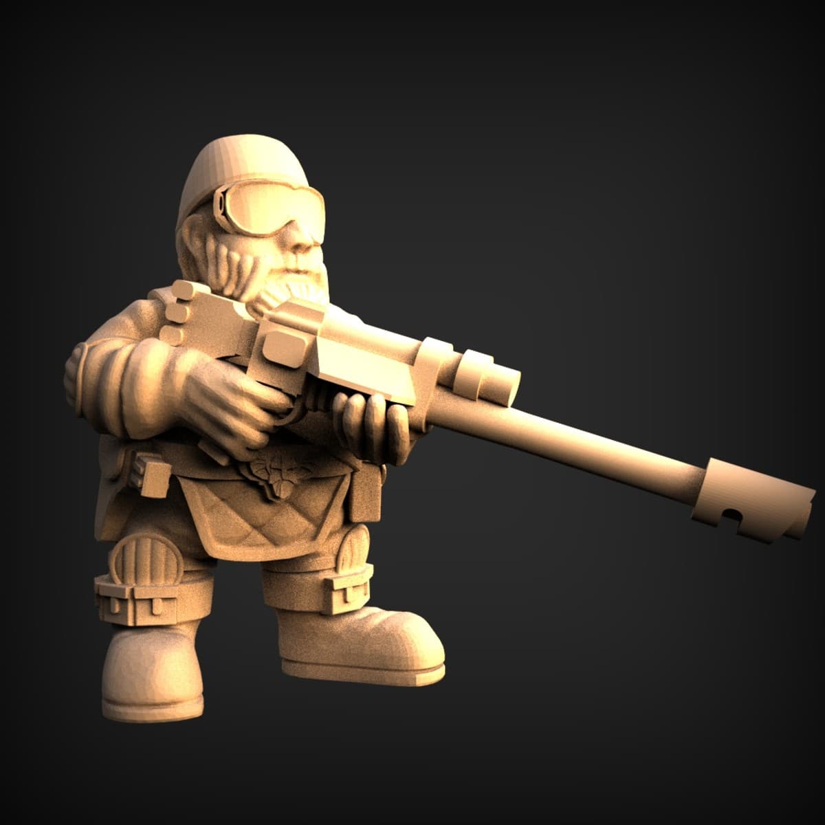 Goggled Dwarf Sniper Miniature