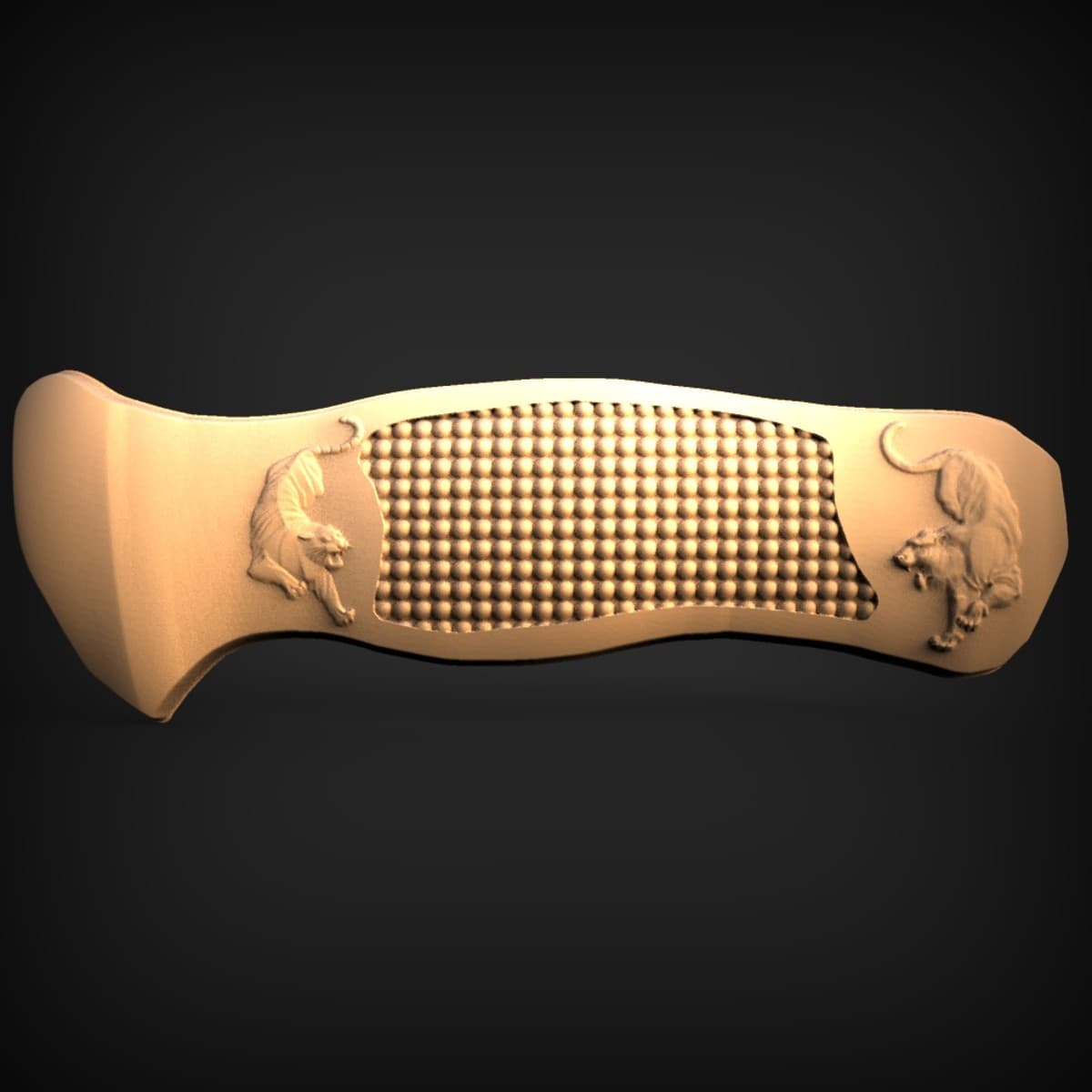 Twin Tigers Basket-Weave Handle Plate