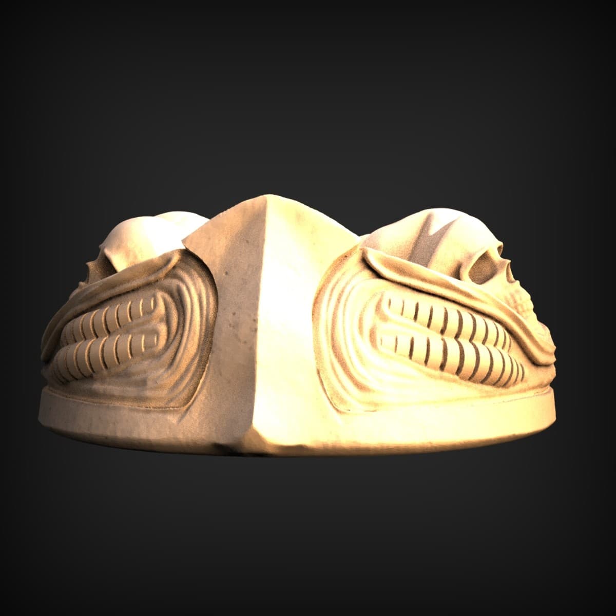 Furled Cornucopia Scroll Ornament