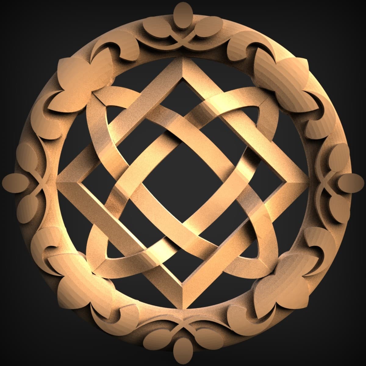 Celtic Knotwork Rosette Medallion
