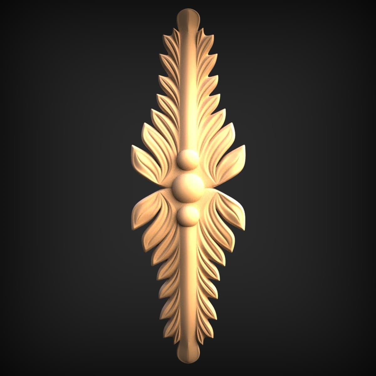 Feathered Acanthus Drop Onlay