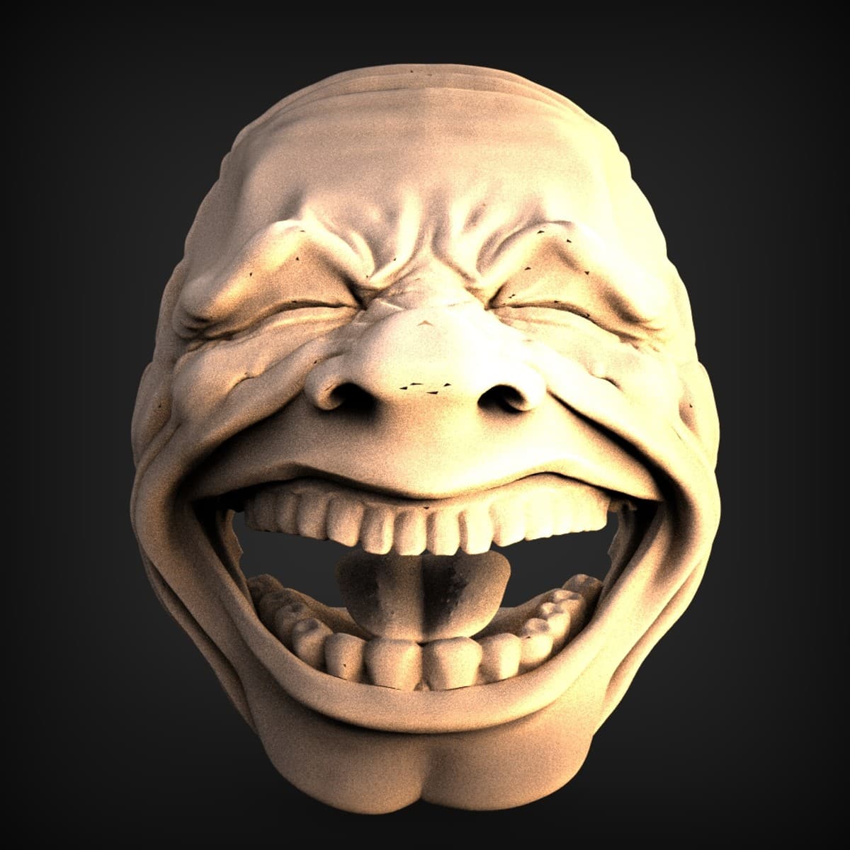 Roaring Ogre Grotesque Face Mask