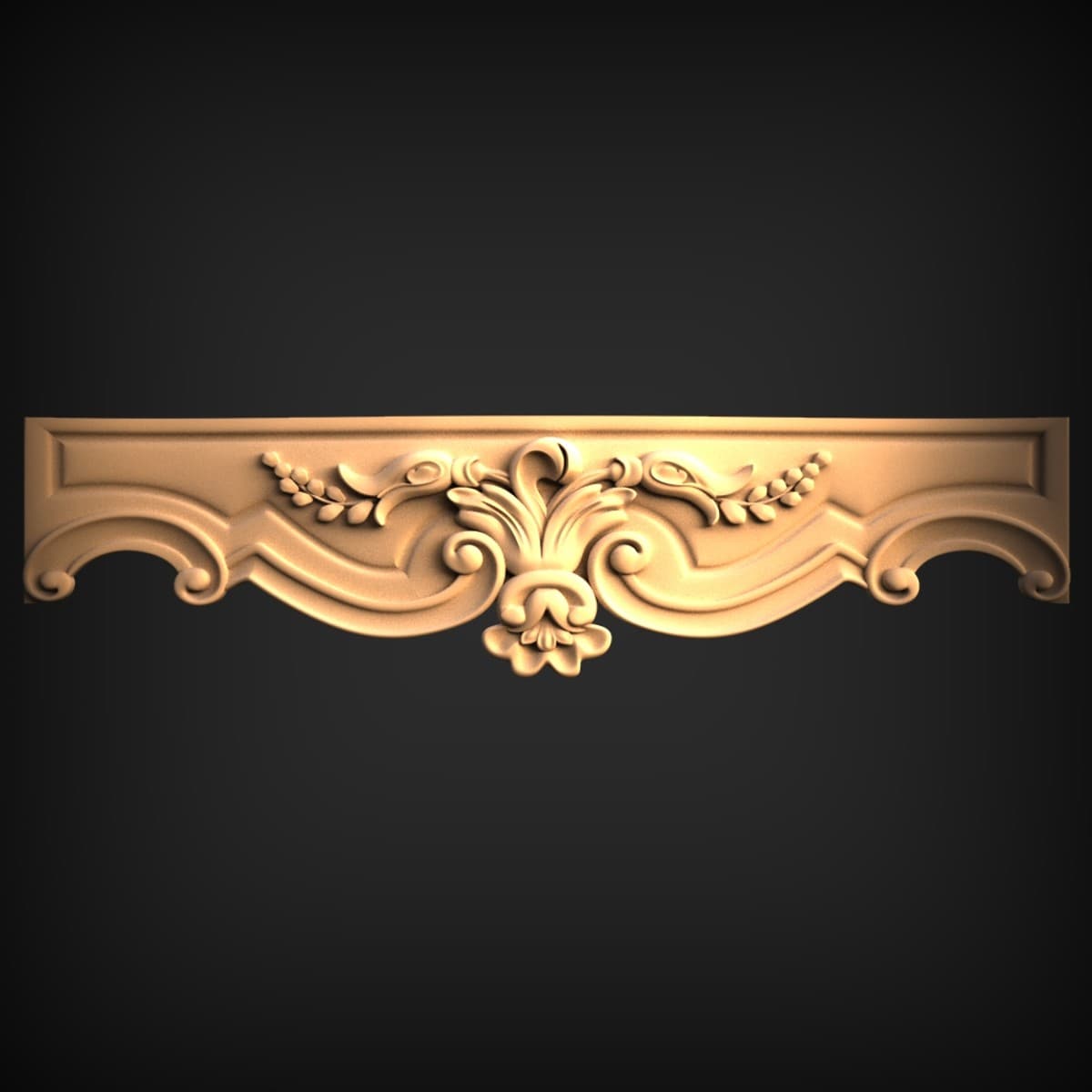 Rococo Cresting Palmette Onlay