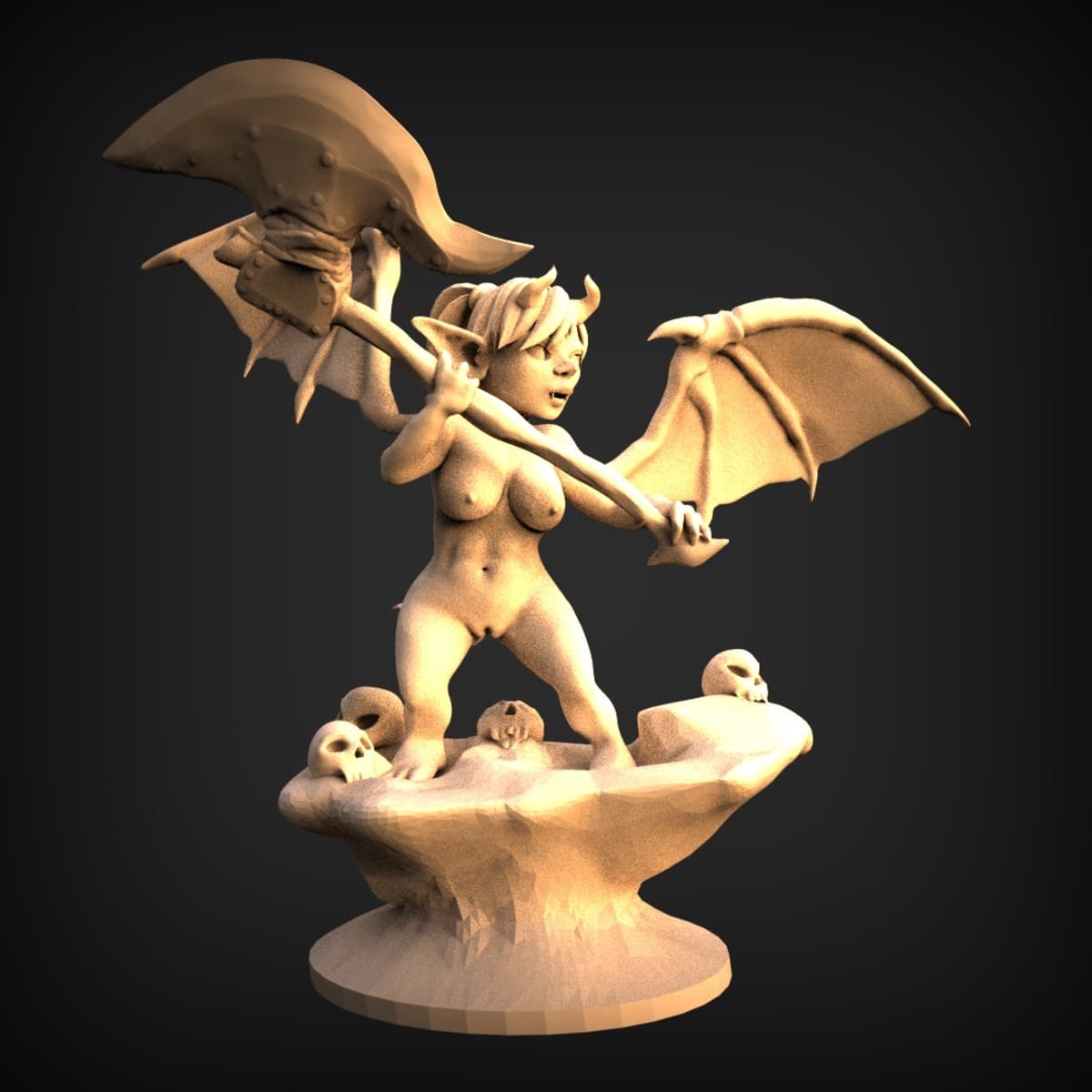 Winged Imp With Maul Miniature