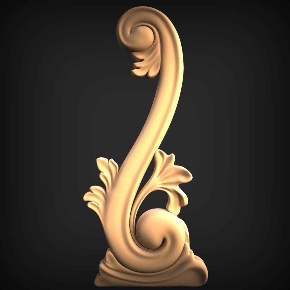 Acanthus S-Scroll Corner Onlay