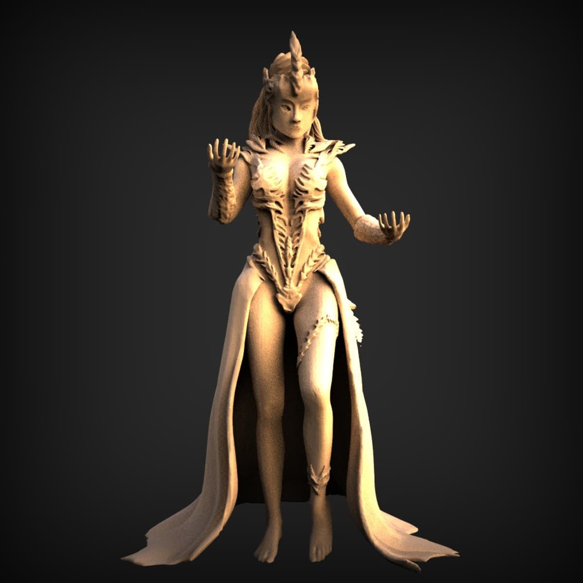 Horned Fey Sorceress Figurine