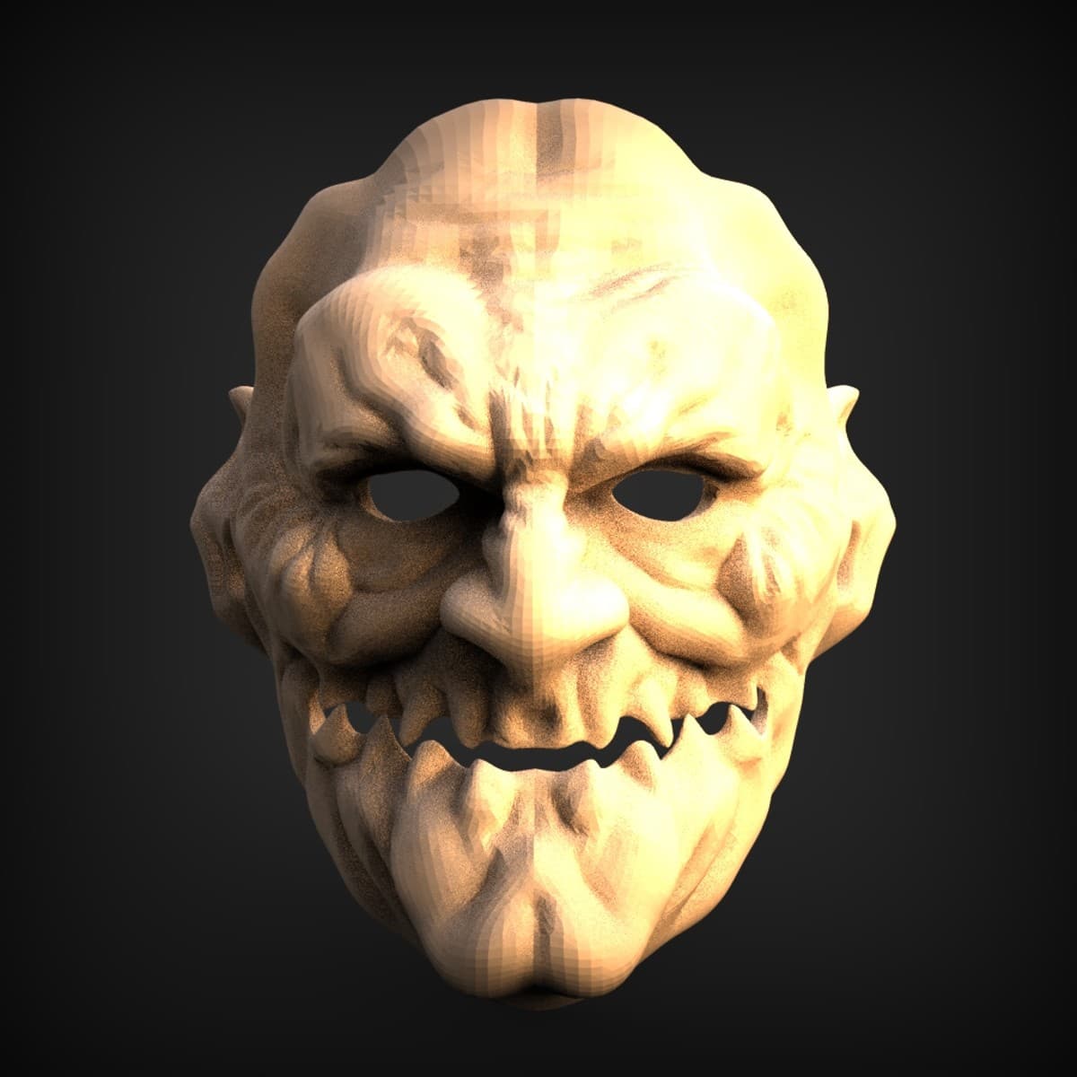 Snarling Demon Face Mask