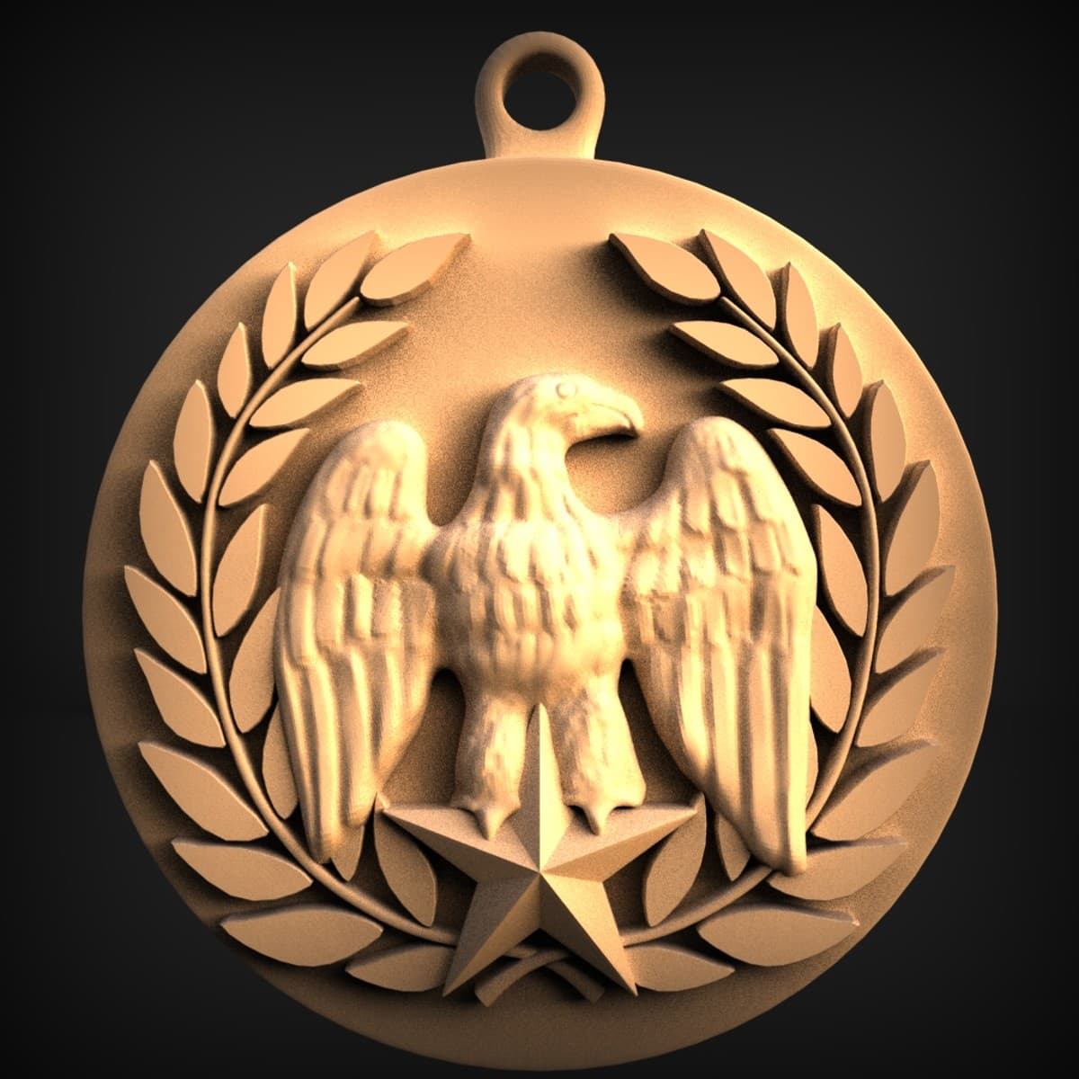 Imperial Eagle Laurel Medallion