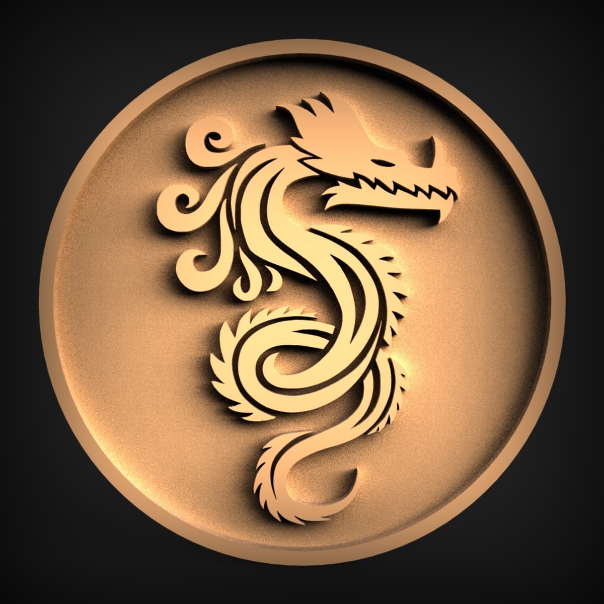 Coiling Dragon Coin Medallion