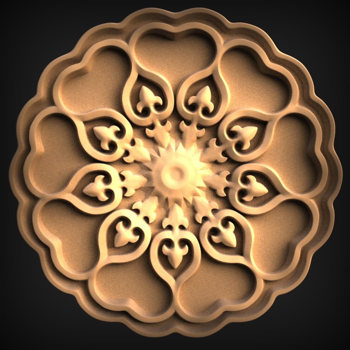 Radiant Sunburst Mandala Medallion