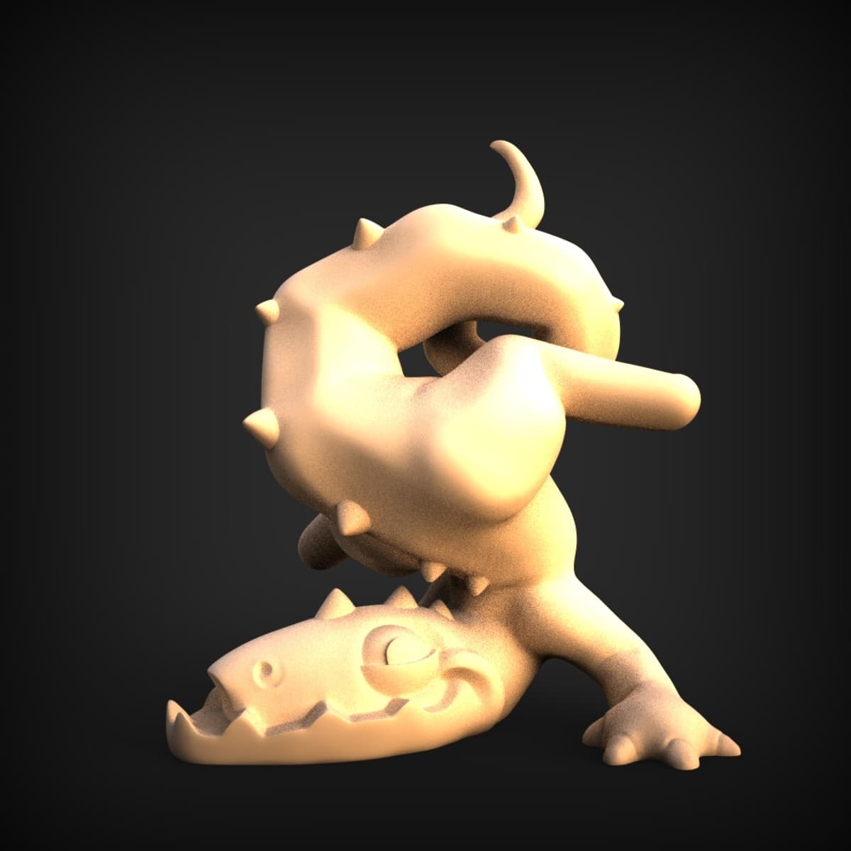 Chubby Lounging Baby Dragon