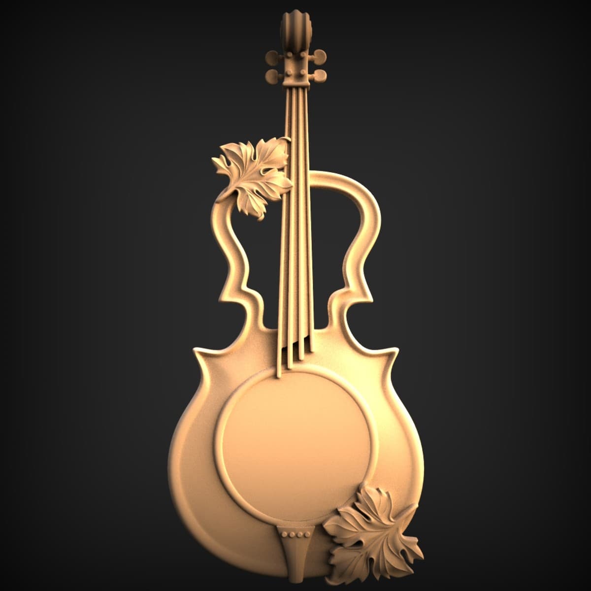 Grapevine Cello Wall Plaque