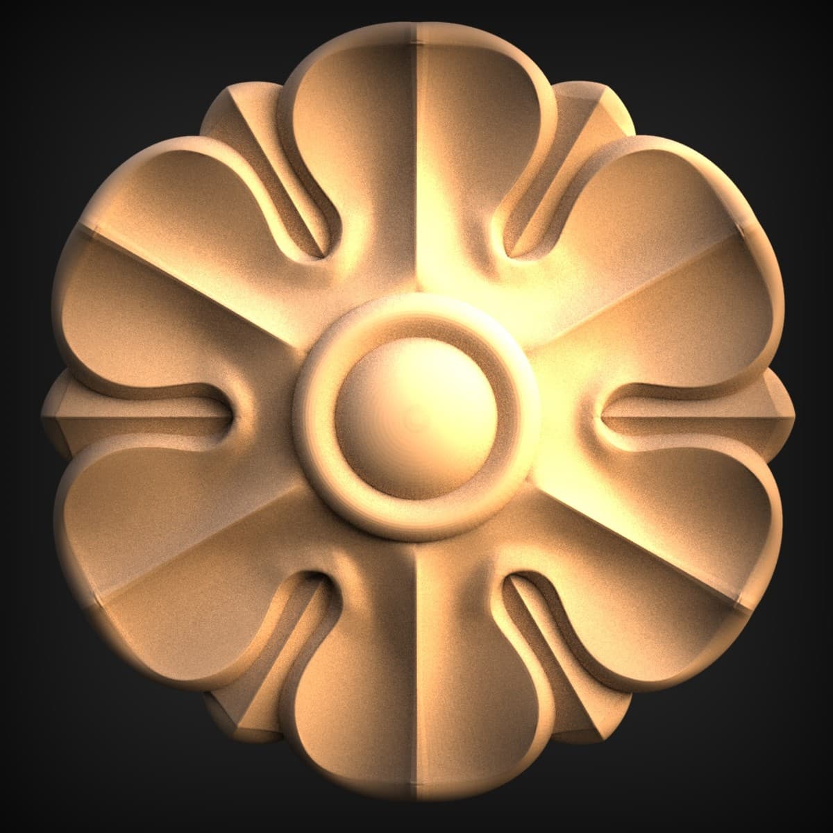 Six-Petal Pearl-Centre Rosette