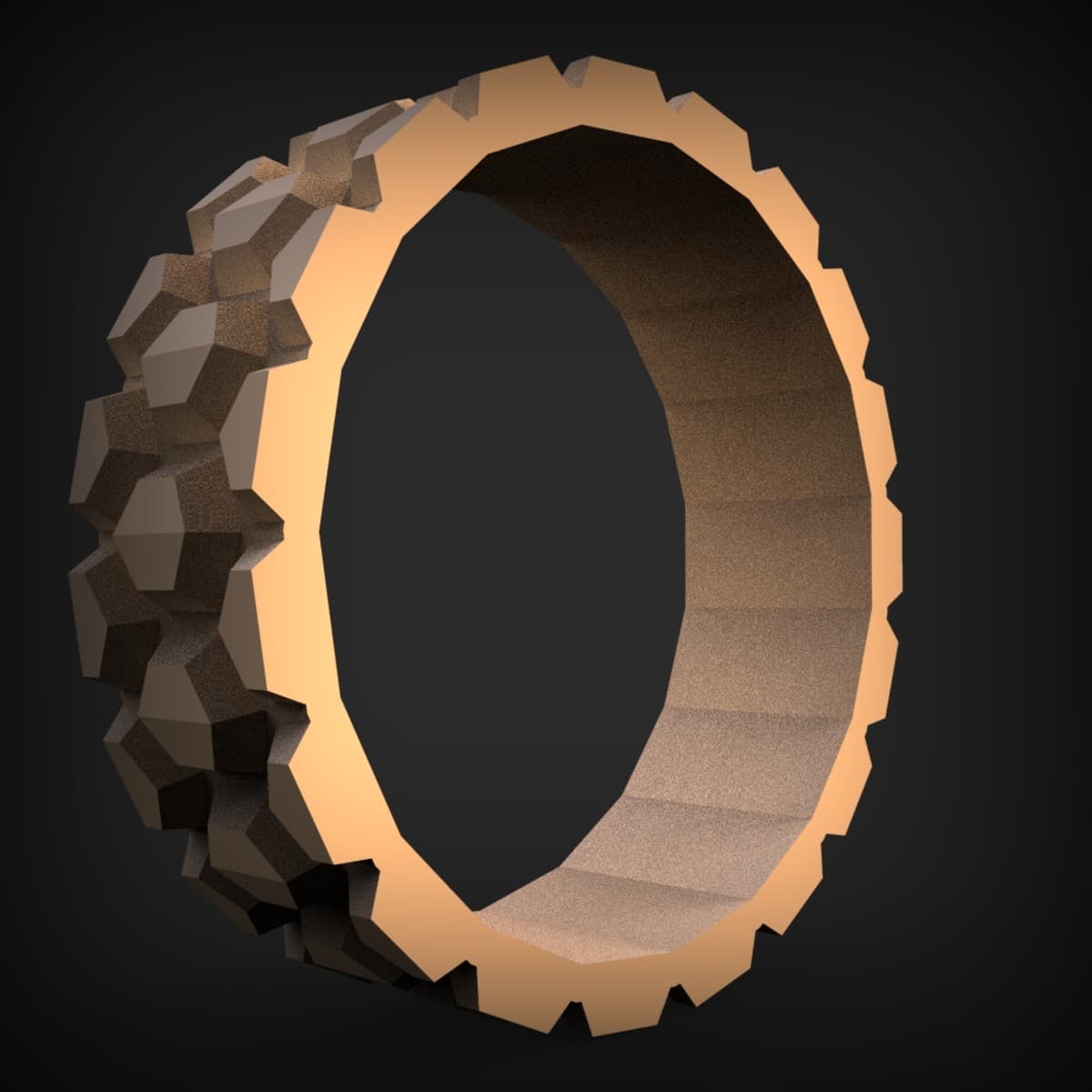 Faceted Crystal Statement Ring