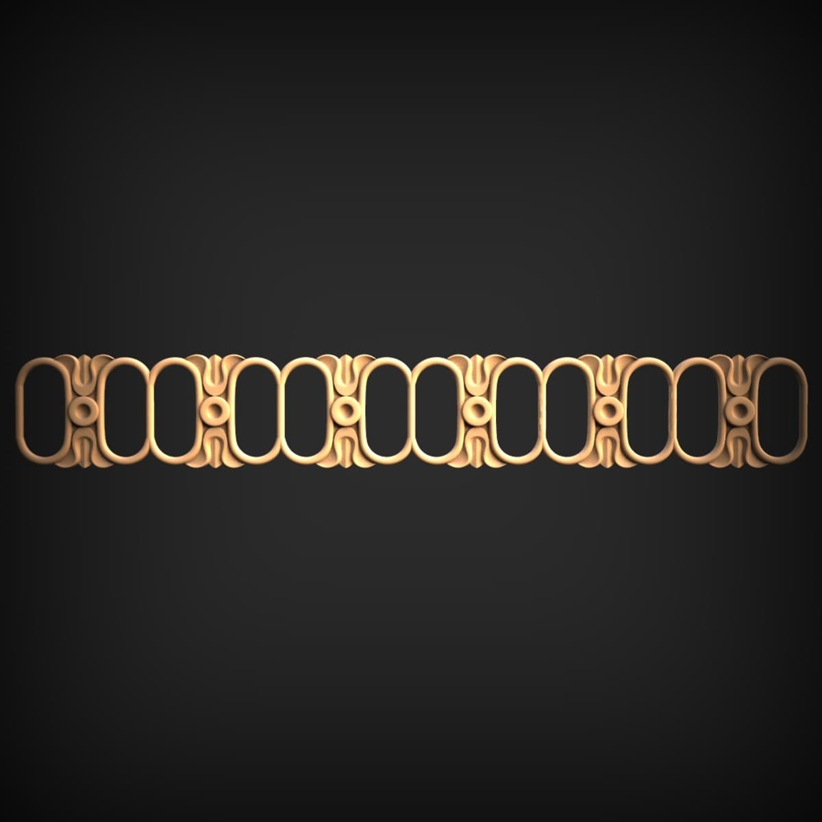 Linked-Oval Guilloche Border Molding