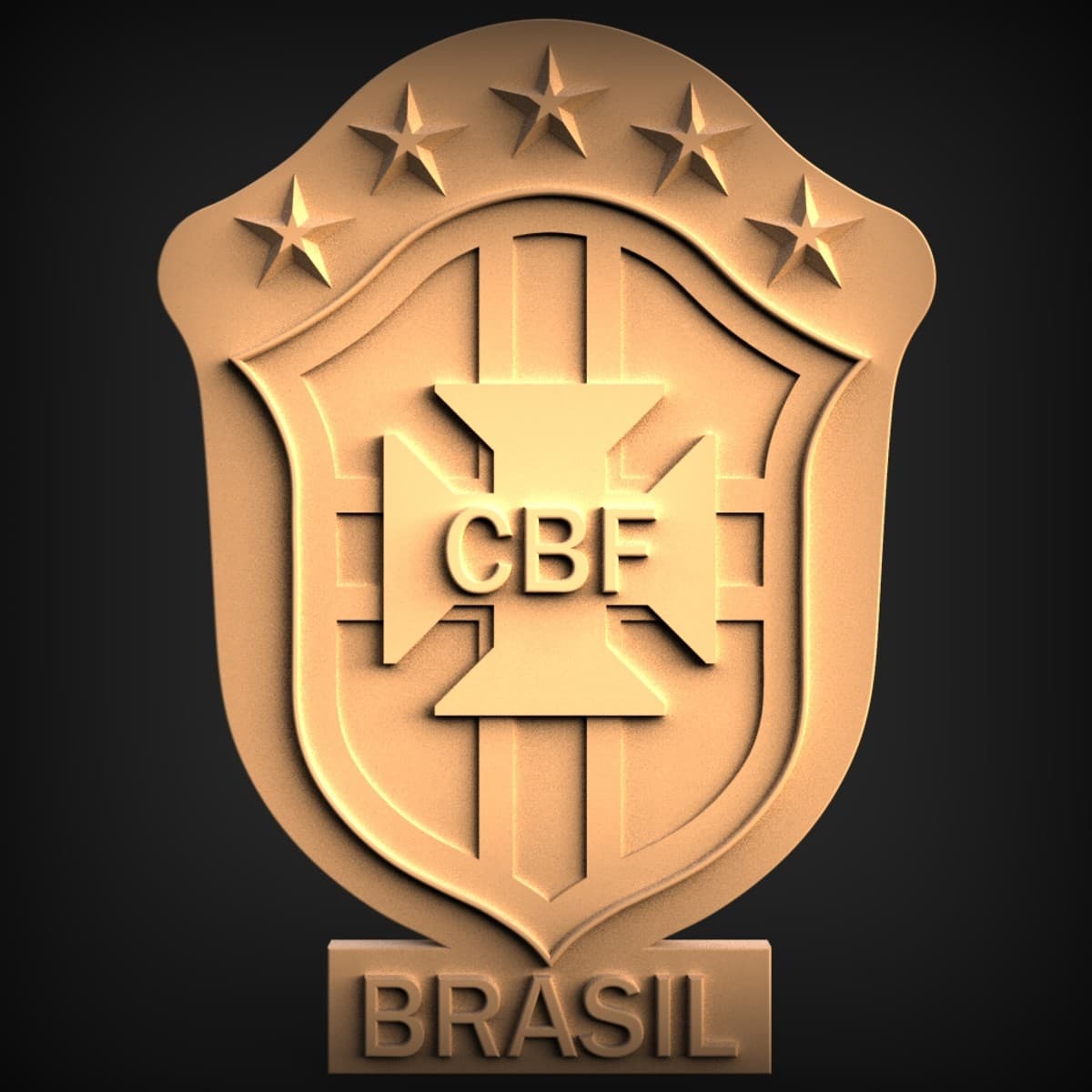 Brazil Football Crest Plaque
