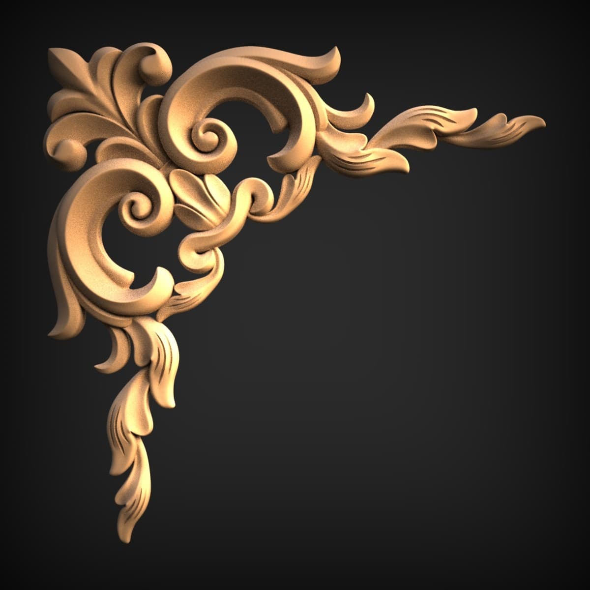 Acanthus Flourish Corner Onlay