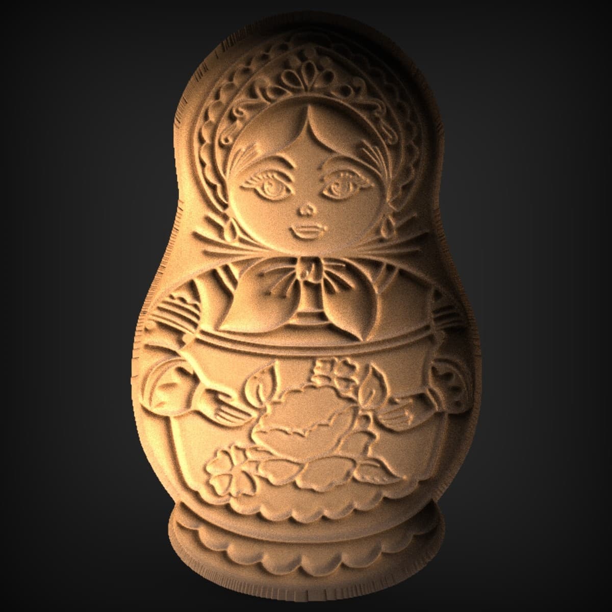 Matryoshka Nesting Doll Relief Panel