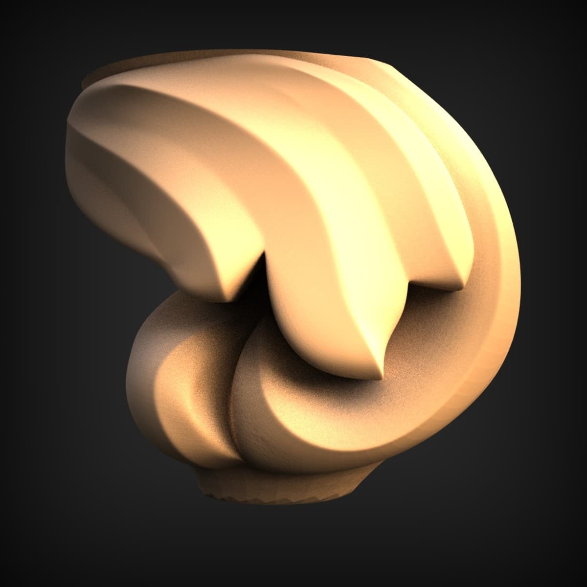 Spiral Flute Vortex Corbel