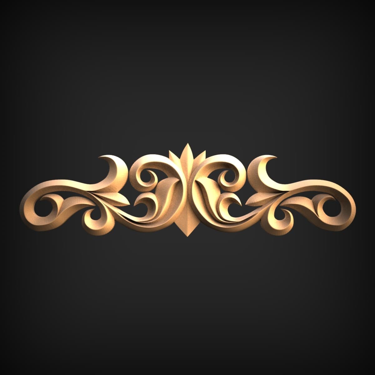Symmetrical Scroll Leaf Centre Onlay