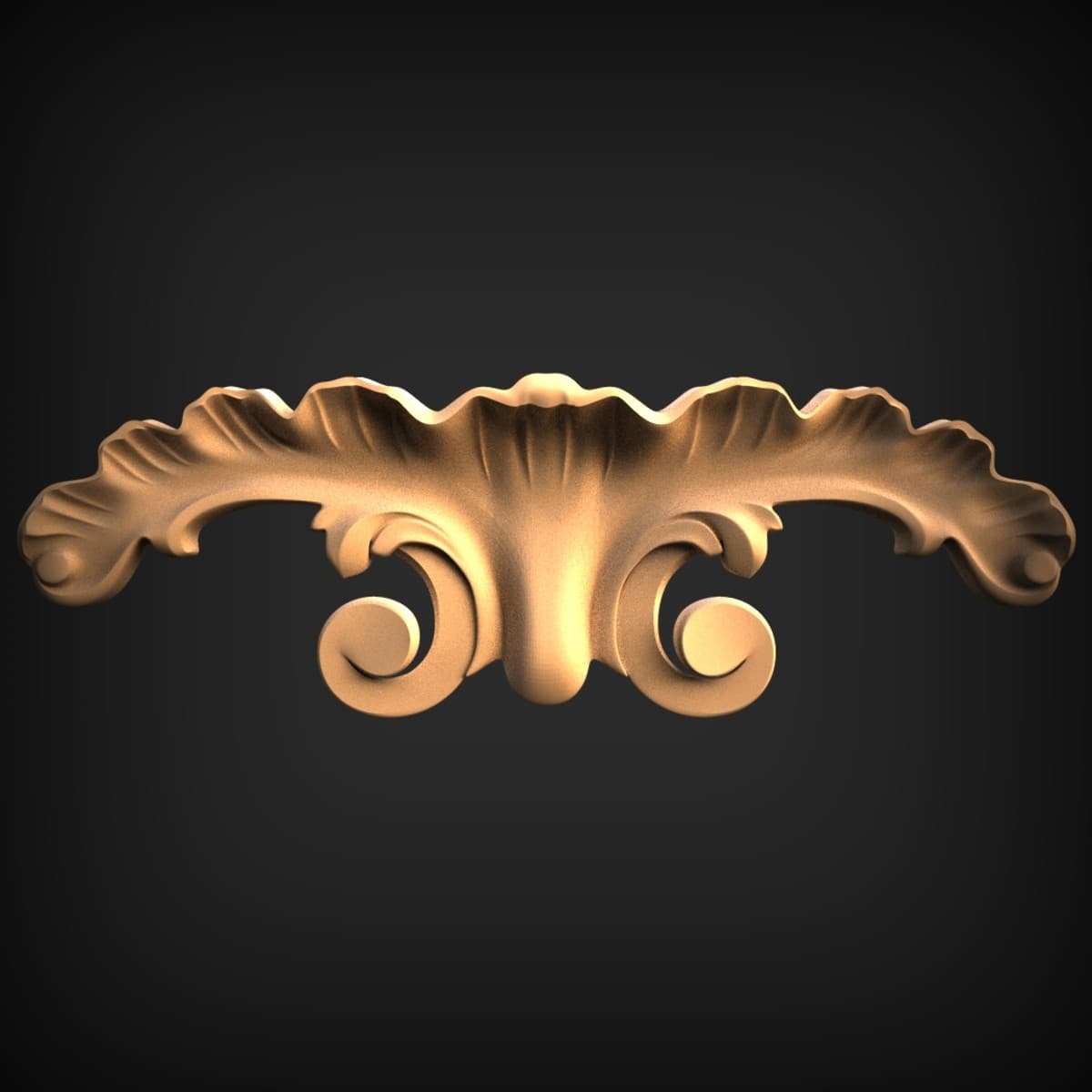 Baroque Shell Acanthus Crest