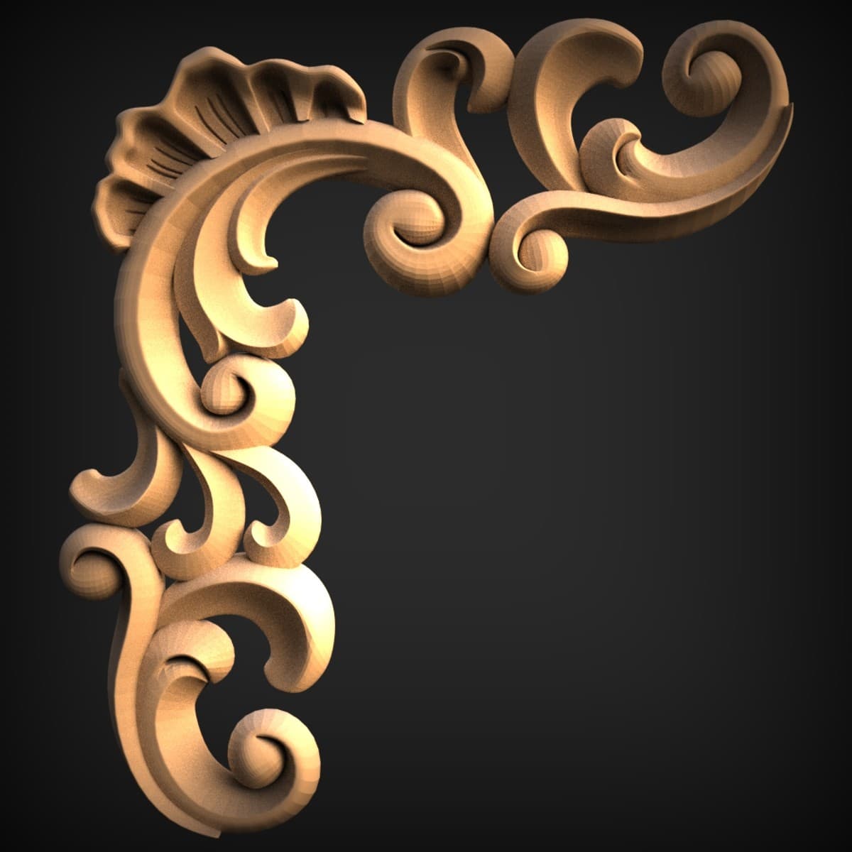 Baroque Acanthus Corner Onlay Set