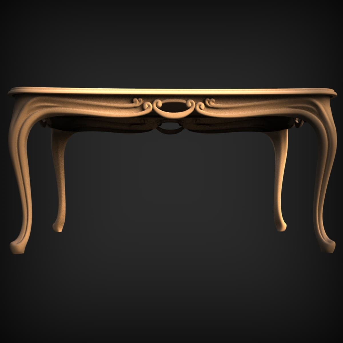 Louis-Style Cabriole Console Table