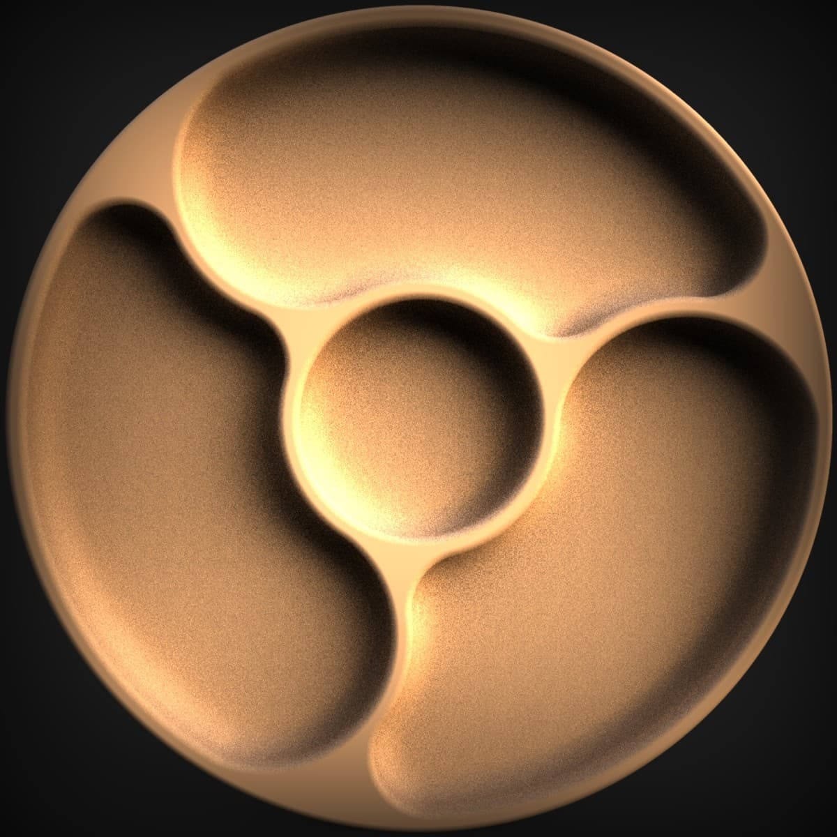 Interlocking Trinity Rings Roundel