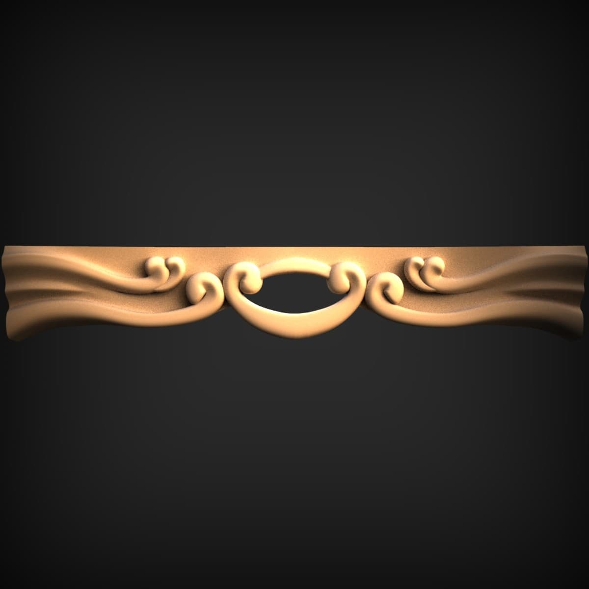 Scrolled Cartouche Molding