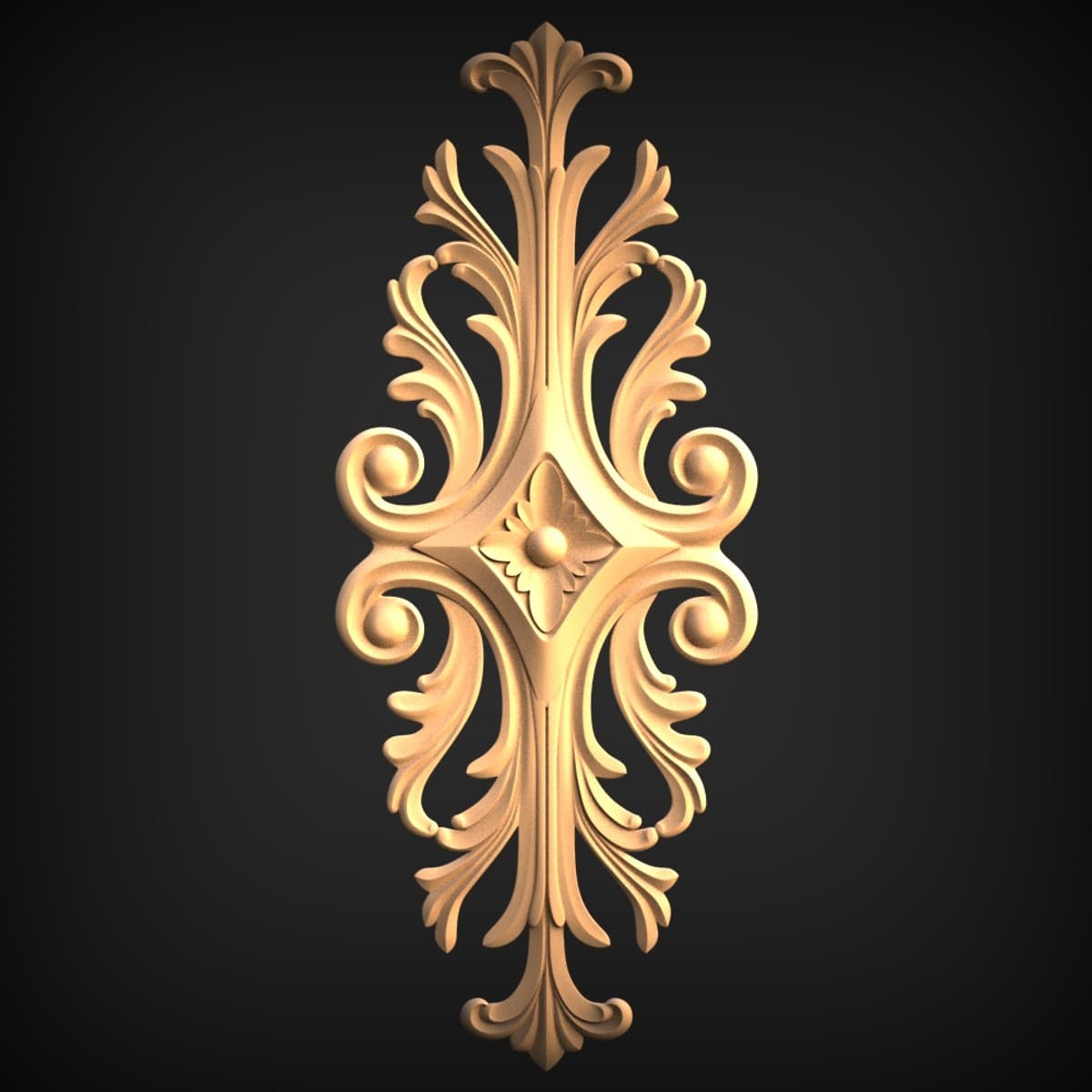 Twin Acanthus Scroll Vertical Onlay