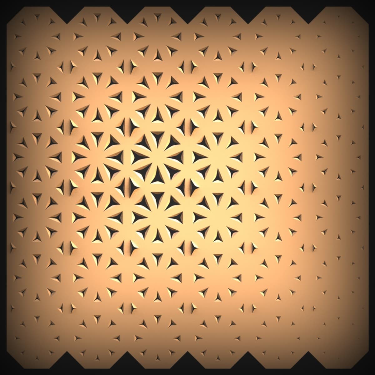Six-Point Star Lattice Screen
