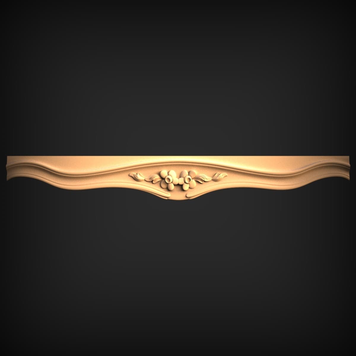 Floral Spray Furniture Crest Rail