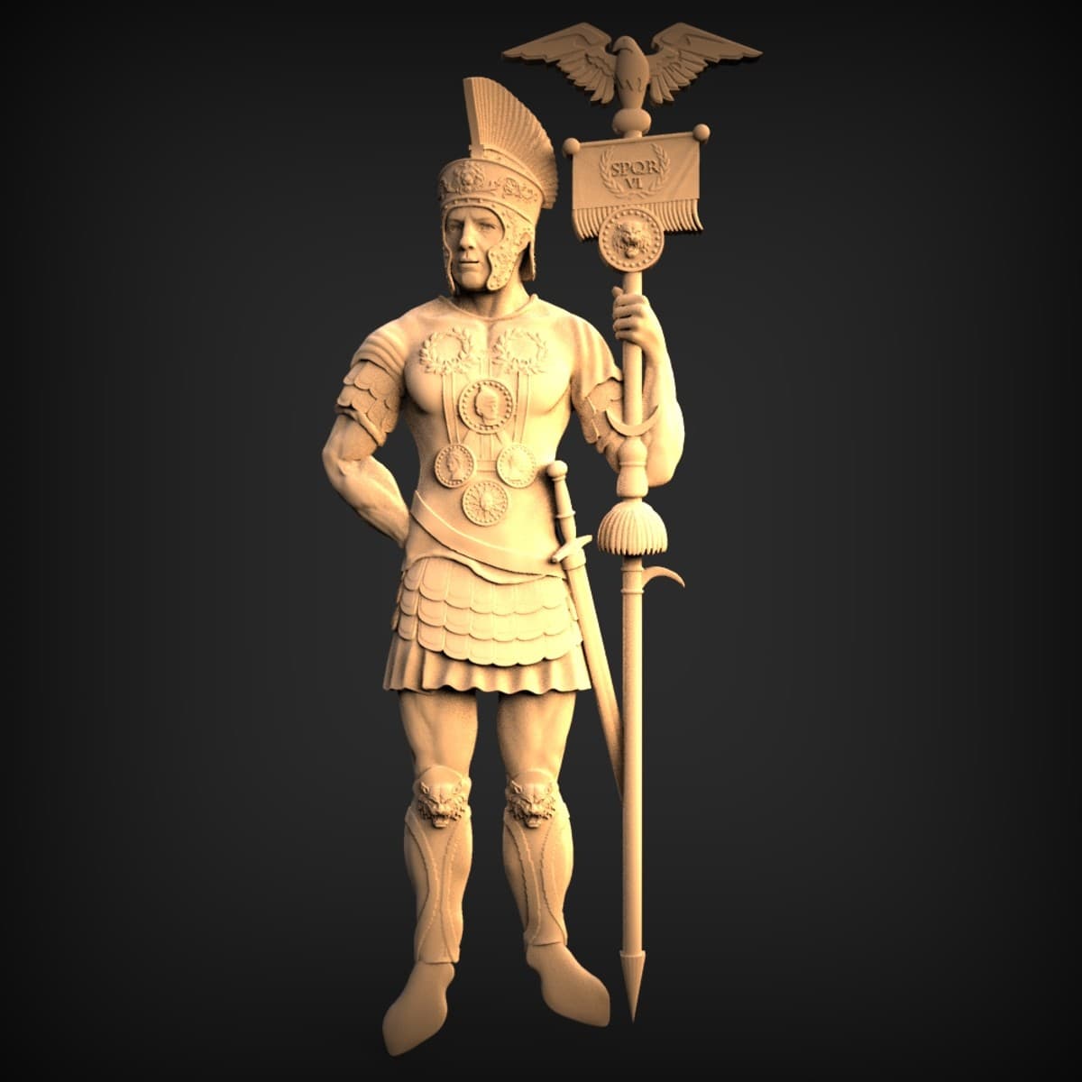 Roman Standard-Bearer Aquilifer Relief