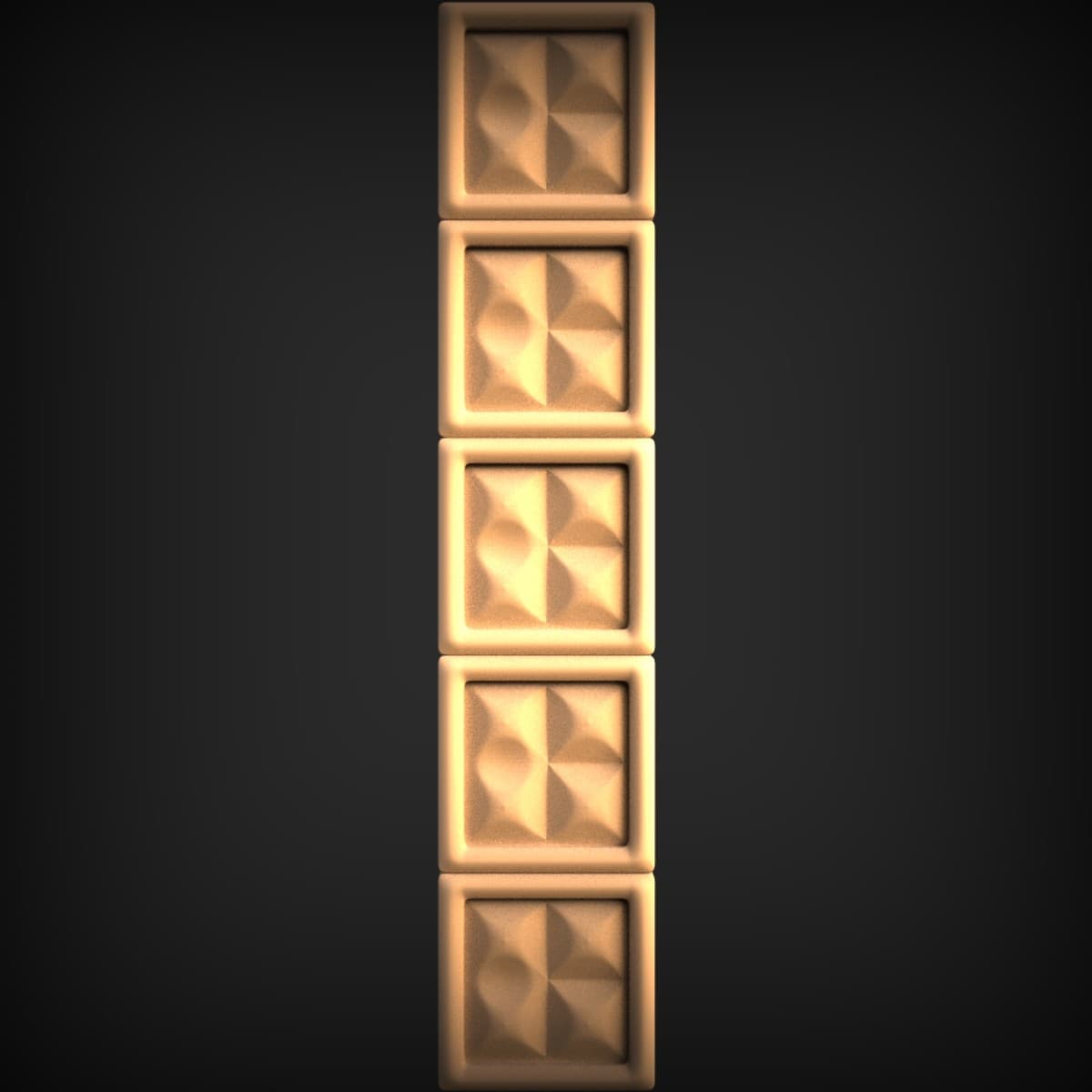 Diamond-Point Square Tile Strip